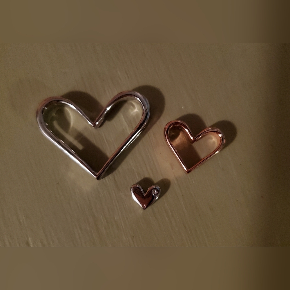Set Of Three Origami Owl Nesting Hearts